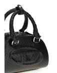 Diesel 1DR Dome Python Embossed Leather Bowling Bag - Black