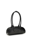 Diesel 1DR Python Effect Leather Shoulder Bag - Black