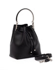 Jimmy Choo Bon Bon Leather Bucket Bag - Black