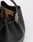Jimmy Choo Bon Bon Leather Bucket Bag - Black