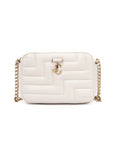 Jimmy Choo Leather Avenue Camera Crossbody Bag - White