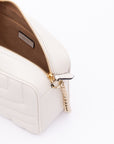 Jimmy Choo Leather Avenue Camera Crossbody Bag - White