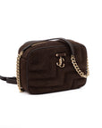Jimmy Choo Suede Leather Avenue Camera Crossbody Bag