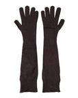 Dolce & Gabbana Cashmere Elbow Length Gloves - Dark Chocolate