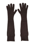 Dolce & Gabbana Cashmere Elbow Length Gloves - Dark Chocolate