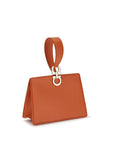 Ferragamo Leather Gancini Mini Clutch Bag - Burnt Orange