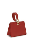 Ferragamo Leather Gancini Mini Clutch Bag - Red