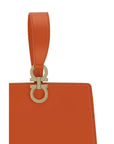 Ferragamo Leather Gancini Mini Clutch Bag - Burnt Orange