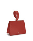 Ferragamo Leather Gancini Mini Clutch Bag - Red