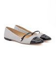 Jimmy Choo Elisa Flats Two-Tone - Silver & Black