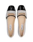 Jimmy Choo Elisa Flats Two-Tone - Silver & Black