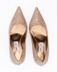 Jimmy Choo Crystal Embellished Love 85 Pumps - Bronze