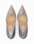 Jimmy Choo Agnes Glitter Pumps - Silver