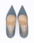 Jimmy Choo Suede Agnes Pumps - Dusk Blue