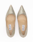 Jimmy Choo Agnes Python Embossed Pumps - Gold
