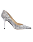Jimmy Choo Agnes Glitter Pumps - Silver