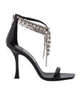 Jimmy Choo Embellished Satin Verity Sandals 100 - Black