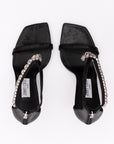 Jimmy Choo Embellished Satin Verity Sandals 100 - Black