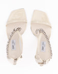 Jimmy Choo Embellished Satin Verity Sandals 100 - White