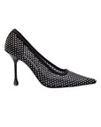 Jimmy Choo Crystal Embellished Mesh Ixia 95 Pumps - Black