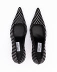 Jimmy Choo Crystal Embellished Mesh Ixia 95 Pumps - Black