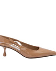 Jimmy Choo Amel 50 Slingback Pumps - Biscuit Brown