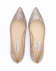 Jimmy Choo Alina Pointed Toe Ballet Flats - Rose Gold