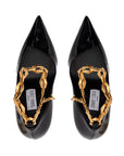 Jimmy Choo Diamond Talura Pumps - Black & Gold