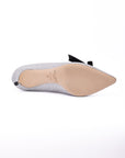 Jimmy Choo Romy 60 Glitter & Bow Pumps - Silver