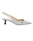 Jimmy Choo Amita 45 Slingback Pumps - Silver