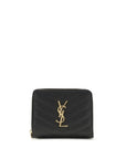 Saint Laurent YSL Cassandre Matelassé Calfskin Zip Around Wallet