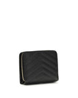 Saint Laurent Cassandre Matelassé Calfskin Zip Around Wallet