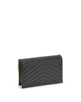 Saint Laurent Cassandre Clutch With Chain Strap - Black