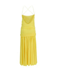 Jacquemus Pleated Midi Dress - Limoncello Yellow