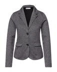 Street One Herringbone Dessin Basic Blazer - Gray/Grey