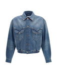 Versace Leather Lined Vintage Denim Jacket
