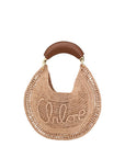 Chloé Banana Raffia Shoulder Bag - Beige
