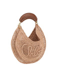 Chloé Banana Raffia Shoulder Bag - Beige