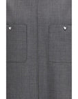 Valentino Mouliné Wool Shirt Jacket - Gray/Grey
