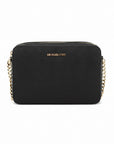 Michael Kors Saffiano Leather Crossbody Bag - Black