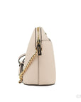 Michael Kors Jet Set Travel Dome Leather Crossbody Bag - Beige