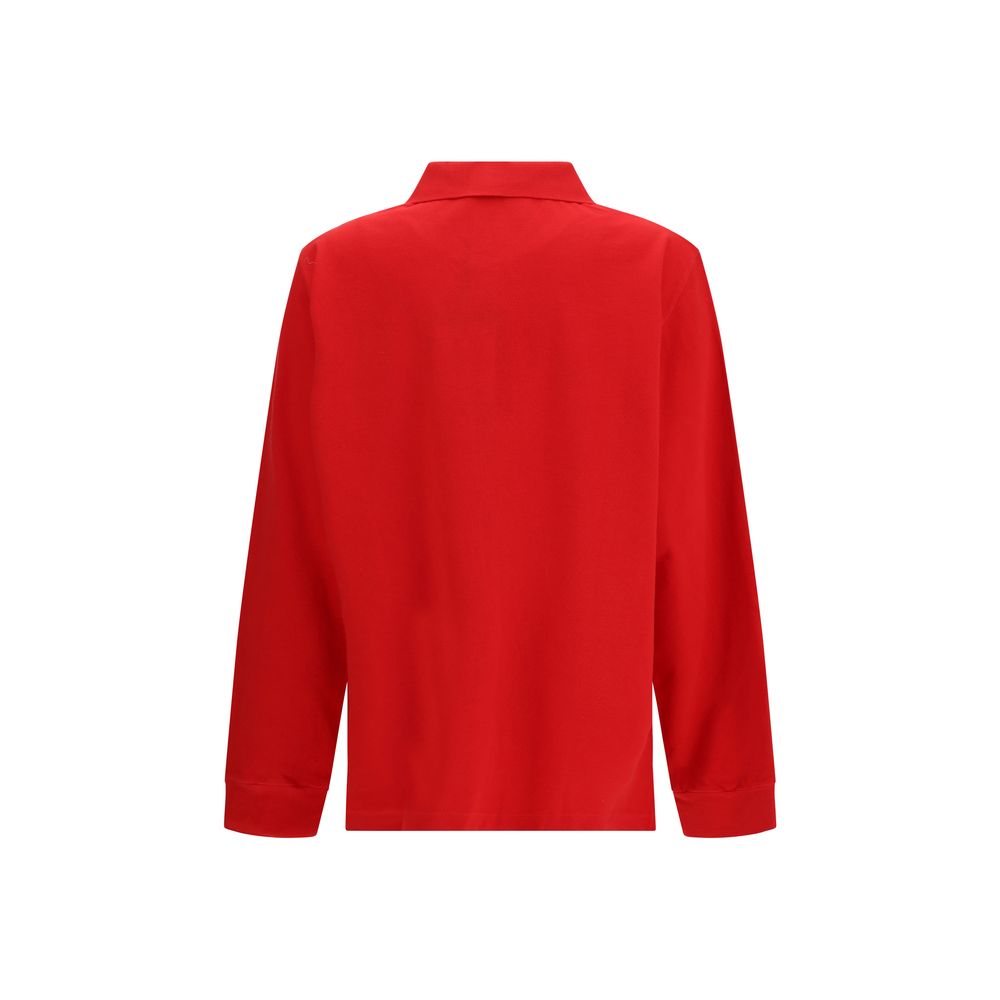 Prada Long Sleeve Polo Shirt - Red – Runway Door