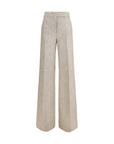 Max Mara Deserto Linen Wide Leg Pants - Beige