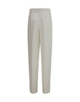 Max Mara Linen Tapered Pants - White