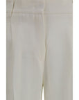 Max Mara Linen Tapered Pants - White