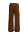 Max Mara Wide-Leg Color Denim Pants - Brown