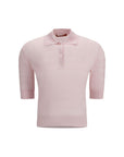 Max Mara Wool-Silk Polo Shirt - Candy Pink