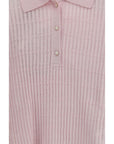 Max Mara Wool-Silk Polo Shirt - Candy Pink