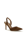 Gianvito Rossi Suede Leather Slingback Heels - Mocha Brown