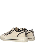 Jimmy Choo Logo Fenix Leather Low Top Sneakers - Beige